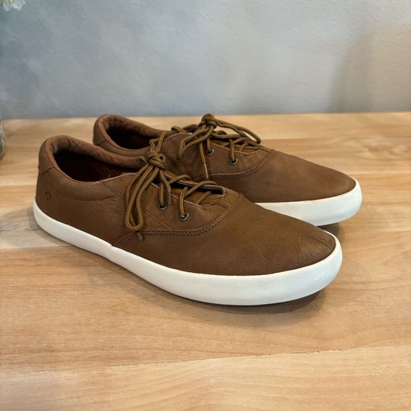 Youth Unisex 7 Sperry Spinnaker Washable Boat Nautical Leather Brown Shoes - Picture 11 of 11